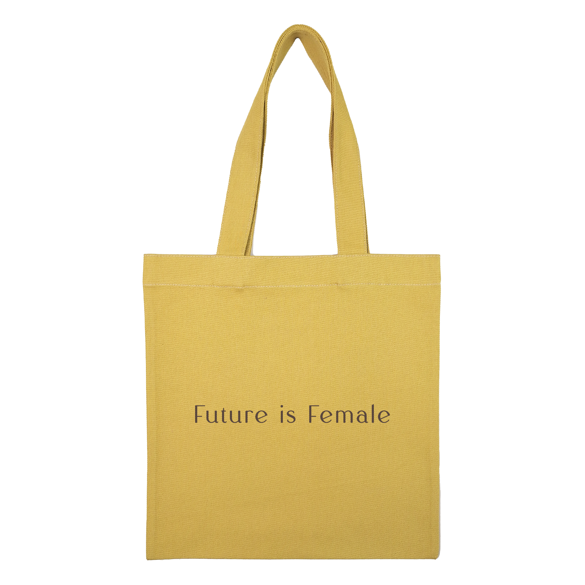 توتبگ کتان خردلی Future is Female