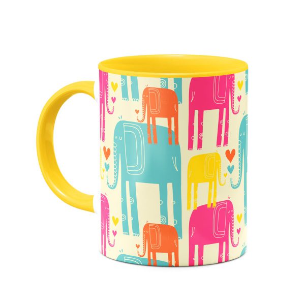 mug-163 ماگ فیلهای رنگی - Image 1