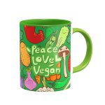 ماگ Peace, Love, Vegan