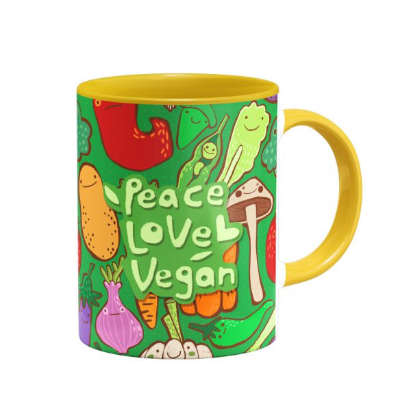 mug-874-2 ماگ Peace, Love, Vegan - Image 2