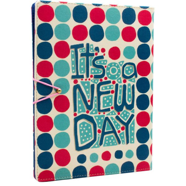 notebook-958 کلاسور پارچه ای IT'S A NEW DAY - Image 1