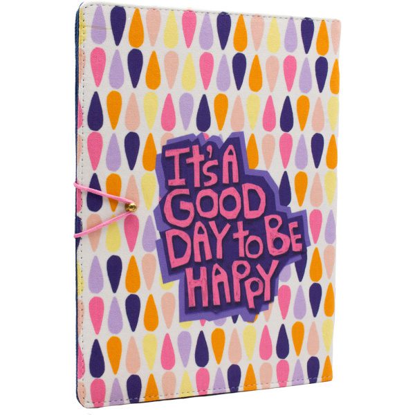 notebook-960 کلاسور پارچه ای It`s a good day to be happy - Image 1