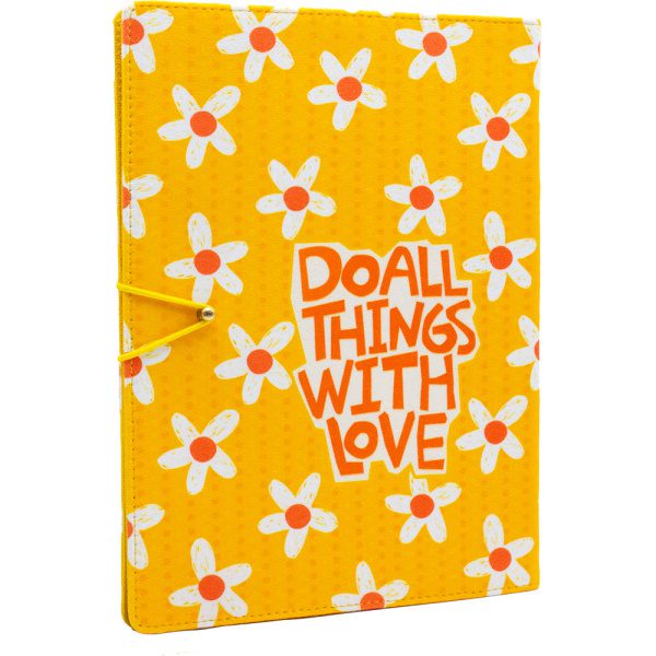 notebook-961 کلاسور پارچه ای Do All Things With Love - Image 1