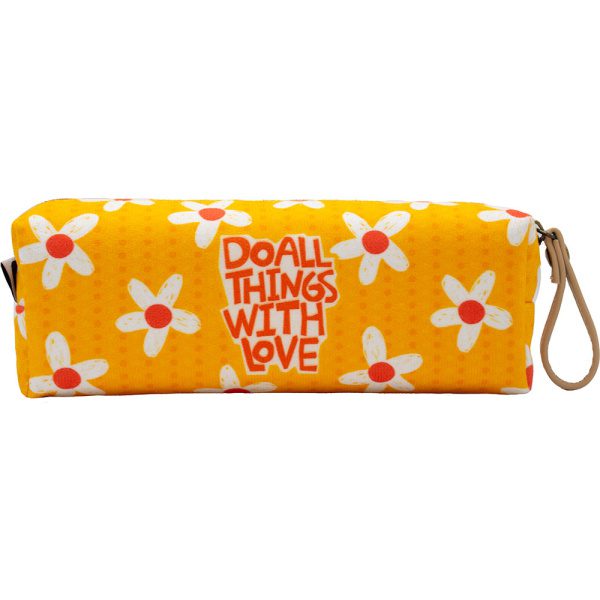 pencilcase-1034 جامدادی مکعبی Do All Things With Love - Image 1
