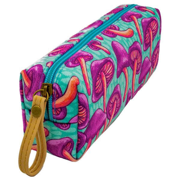 pencilcase-744-2 جامدادی مکعبی Purple Mushrooms - Image 2