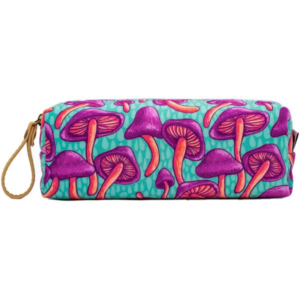 pencilcase-744 جامدادی مکعبی Purple Mushrooms - Image 1