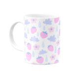 ماگ توت فرنگی صورتی