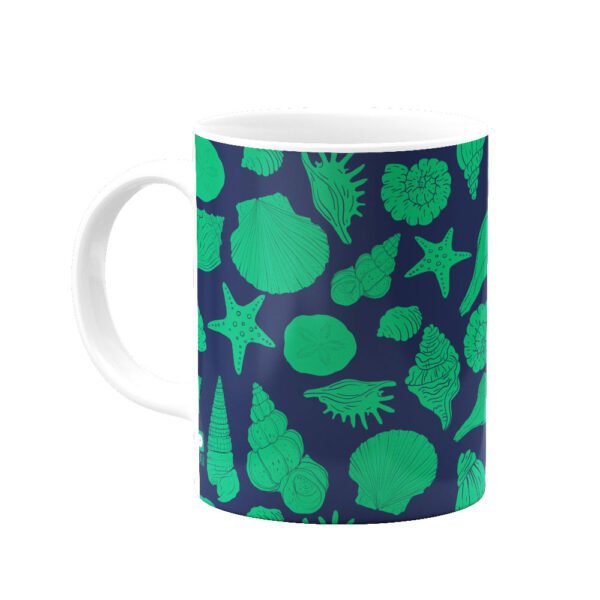 Seashells3-Green-Ordi403-copy ماگ Seashells- Green - Image 1