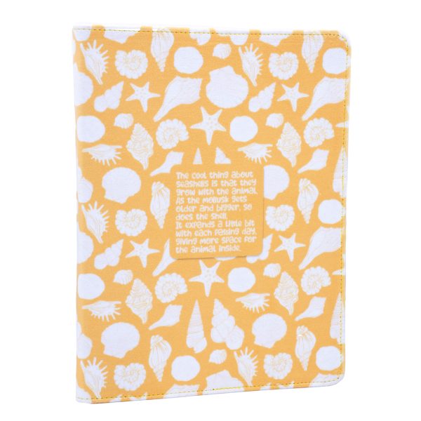 SeaY کلاسور پارچه ای Seashells-Yellow - Image 1