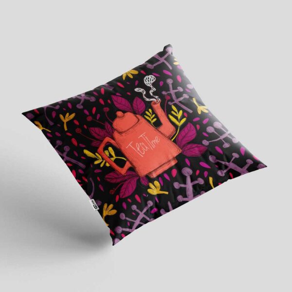 Pillow-Cove-Teatime-dark1000 کاور کوسن Tea time تیره - Image 1