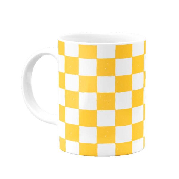 Checkerdy ماگ Yellow Checkered - Image 3