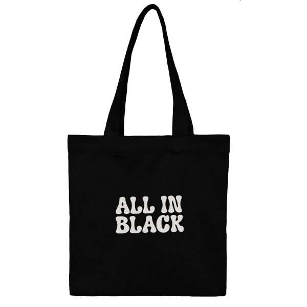 Black allinblack-1 توتبگ کتان مشکی All in Black - Image 1