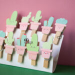 گیره چوبی کاکتوس های خوشحال