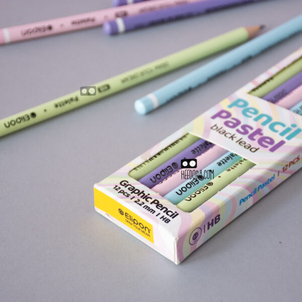 Elipon Pencil 2 مداد مشکی الیپون مدل پاستل بسته 12 عددی - Image 4