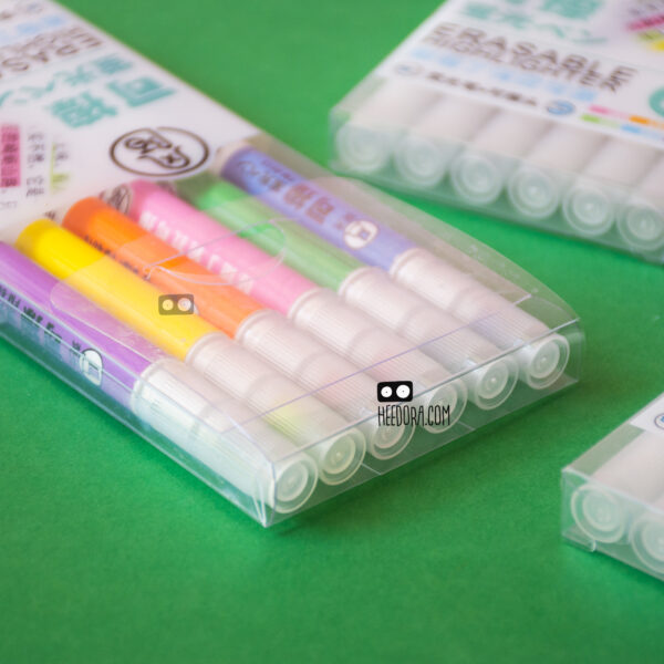 ماژیک هایلایتر دوسر پاک کن دار بسته ۶ عددی - Image 3