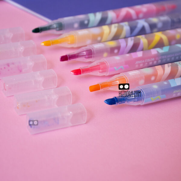 ماژیک هایلایتر اکلیلی دو سر آرورا بسته ۶ عددی - Image 6