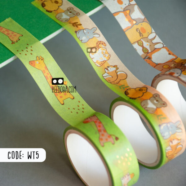 Washi Tape copy چسب واشی Happy Animals - Image 1