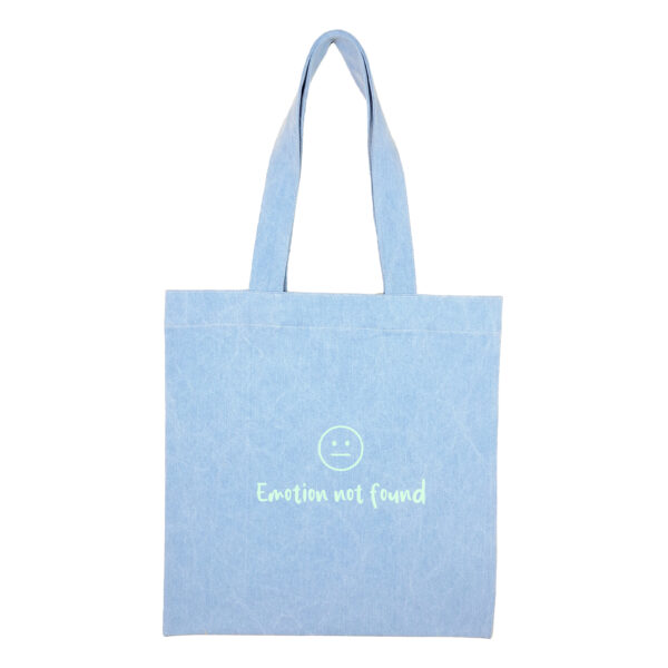 Cotton totebag-Blue-Emotion-1 توتبگ جین آبی روشن Emotion not found - Image 1
