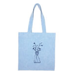 توتبگ جین آبی روشن چند شاخه گل