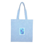 توتبگ جین آبی روشن طرح تمبر گل کلاغک