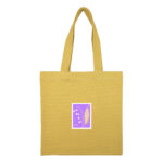 توتبگ کتان خردلی طرح تمبر گل زنبق دره زرد - Image 2