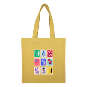 Cotton totebag Mustard StampCollection 1 | هیدورا