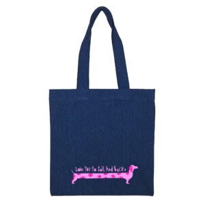Cotton totebag Navy Dachshund 2 | هیدورا