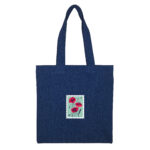 توتبگ جین سورمه ای طرح تمبر گل شقایق - Image 2