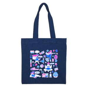 Cotton totebag Navy Yogi 1 | هیدورا
