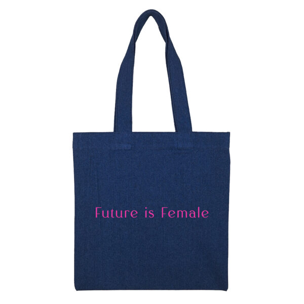 توتبگ جین سورمه ای  Future is Female سرخابی - Image 2
